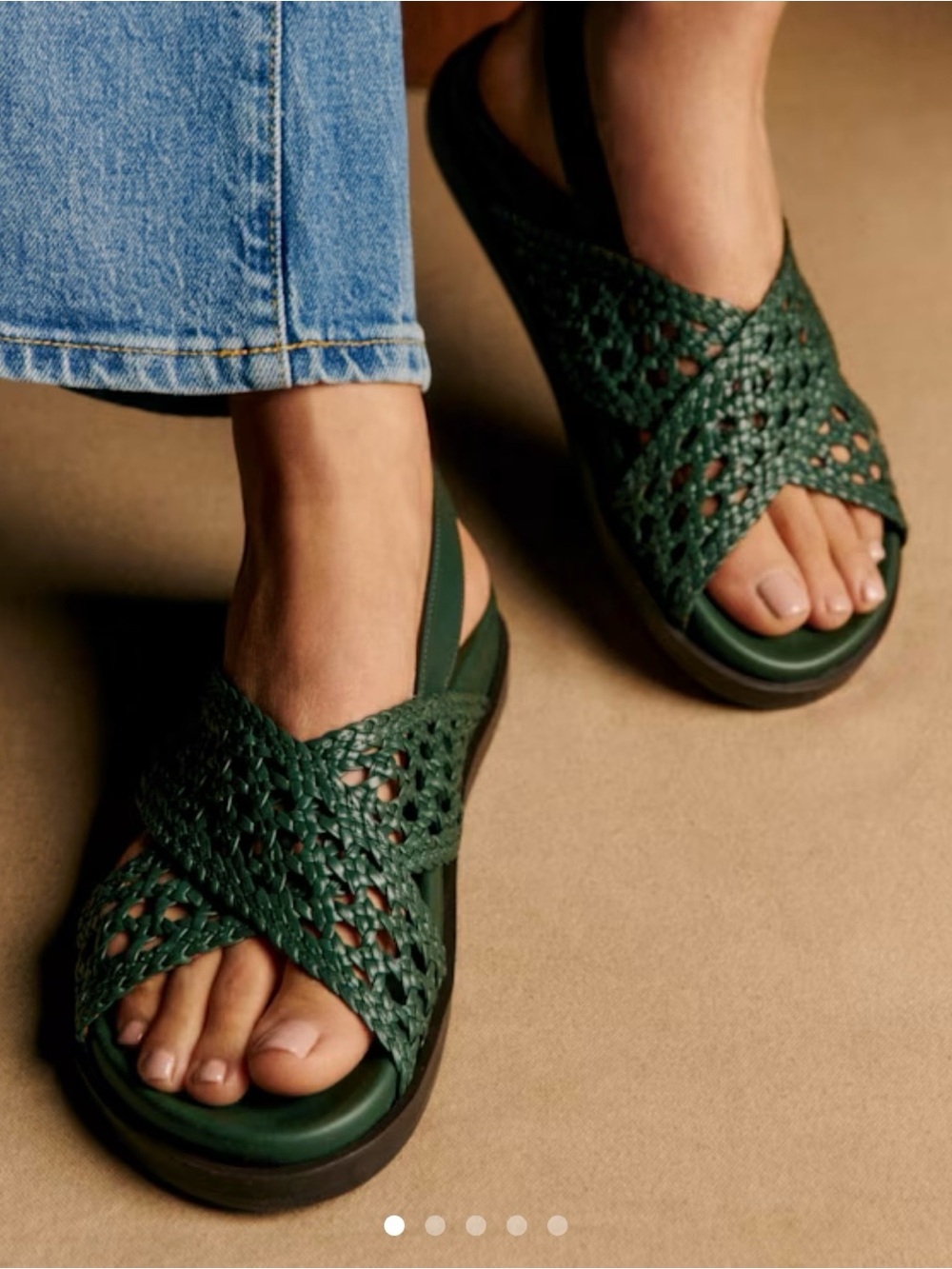 NWT Sezane, TILDA LOW SANDALS, size 38 or 7 (fit is US 7.5/8)